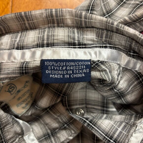 Panhandle Rough Stock Women Shirt Sz S Pearl Snap Embroider Texas Cowgirl Rodeo - Picture 10 of 13